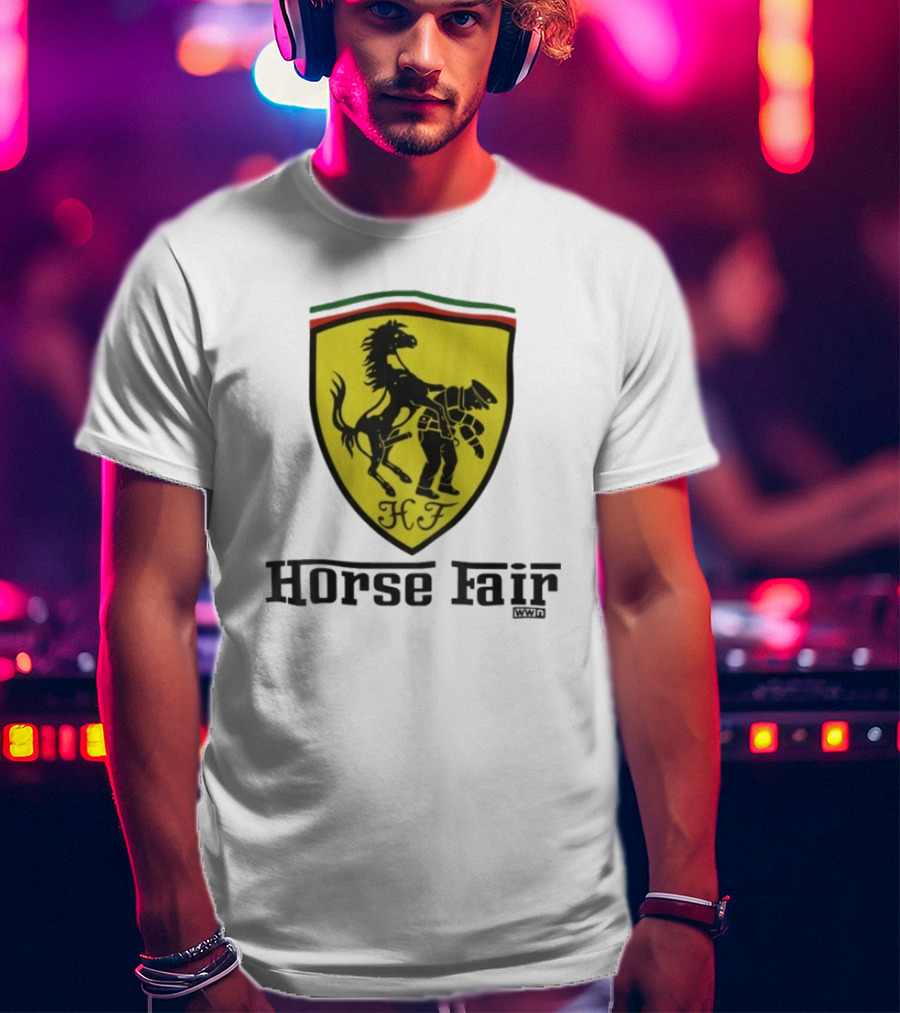 Horse Fair Waterford Whispers HF Shield With Horse And Man T-Shirt