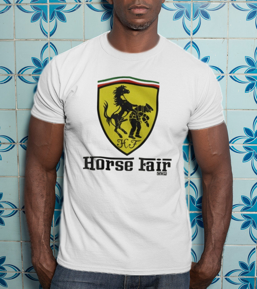 Horse Fair Waterford Whispers HF Shield With Horse And Man T-Shirt