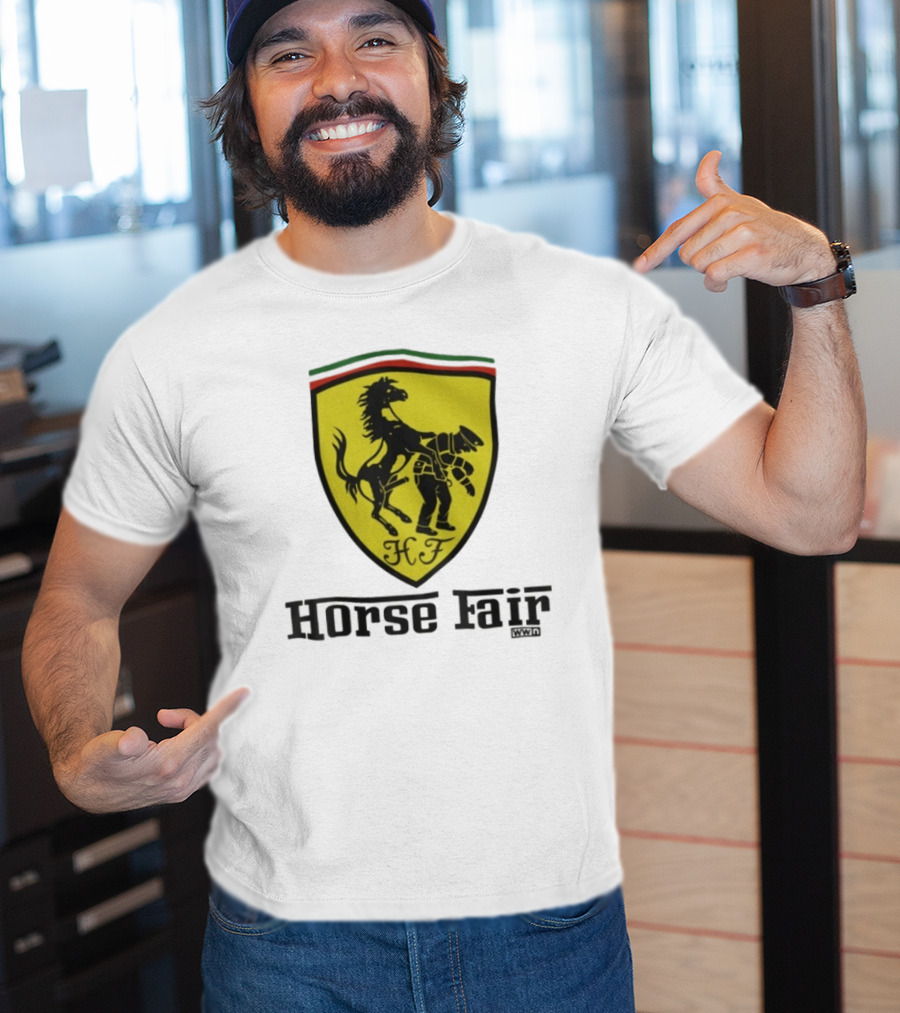 Horse Fair Waterford Whispers HF Shield With Horse And Man T-Shirt