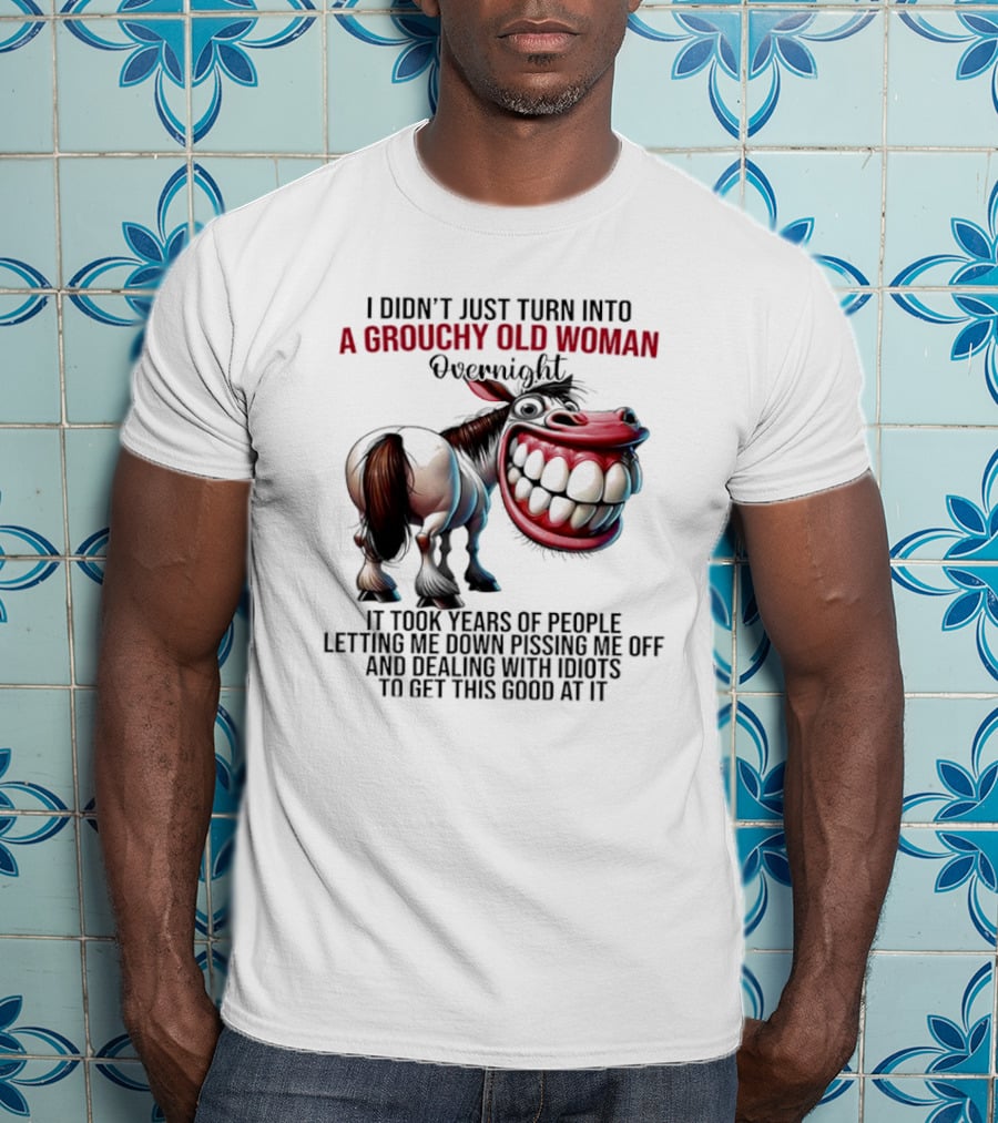 A Grouchy Old Woman Horse I Didn’t Just Turn Into Overnight T-Shirt