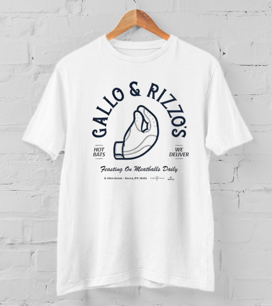 Gallo & Rizzo’s Daily Feasting On Meatballs With Glove Illustration T-Shirt