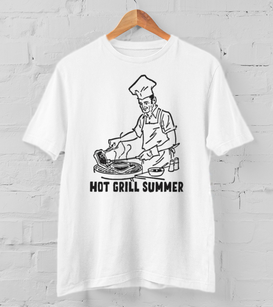 Hot Grill Summer Chef Grilling Cookout Vibes T-Shirt