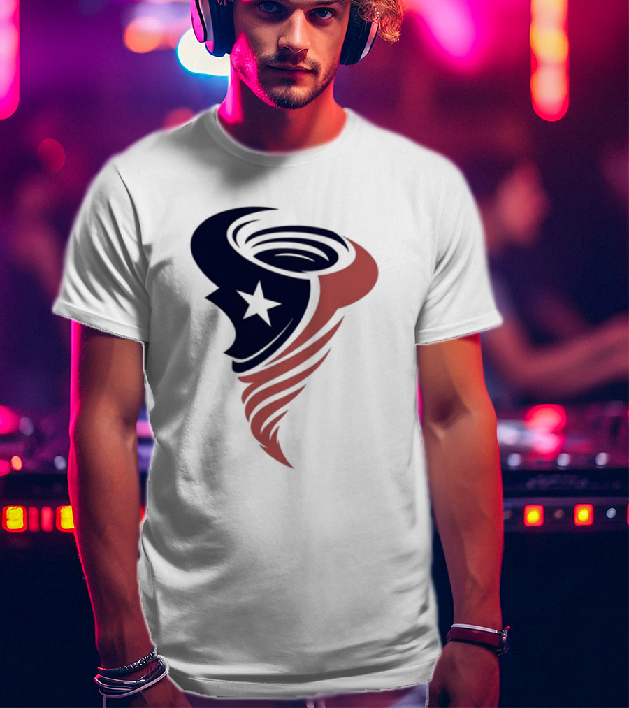 Houston Cyclones Tornado Star Symbol T-Shirt