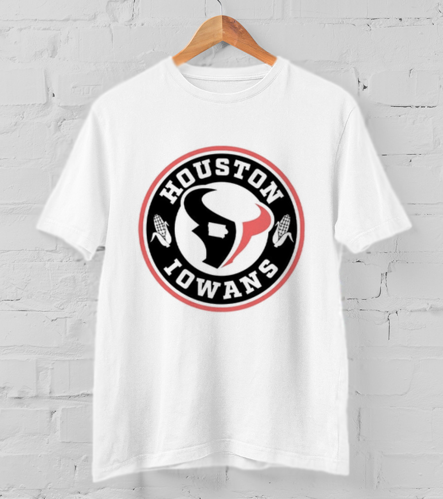 Houston Iowans Texan-Inspired Corn And Lone Star Imagery T-Shirt