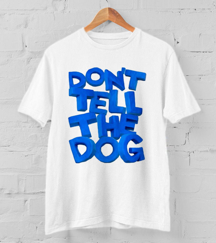 James Marriott Don't Tell The Dog Blue Text White Album T-Shirt