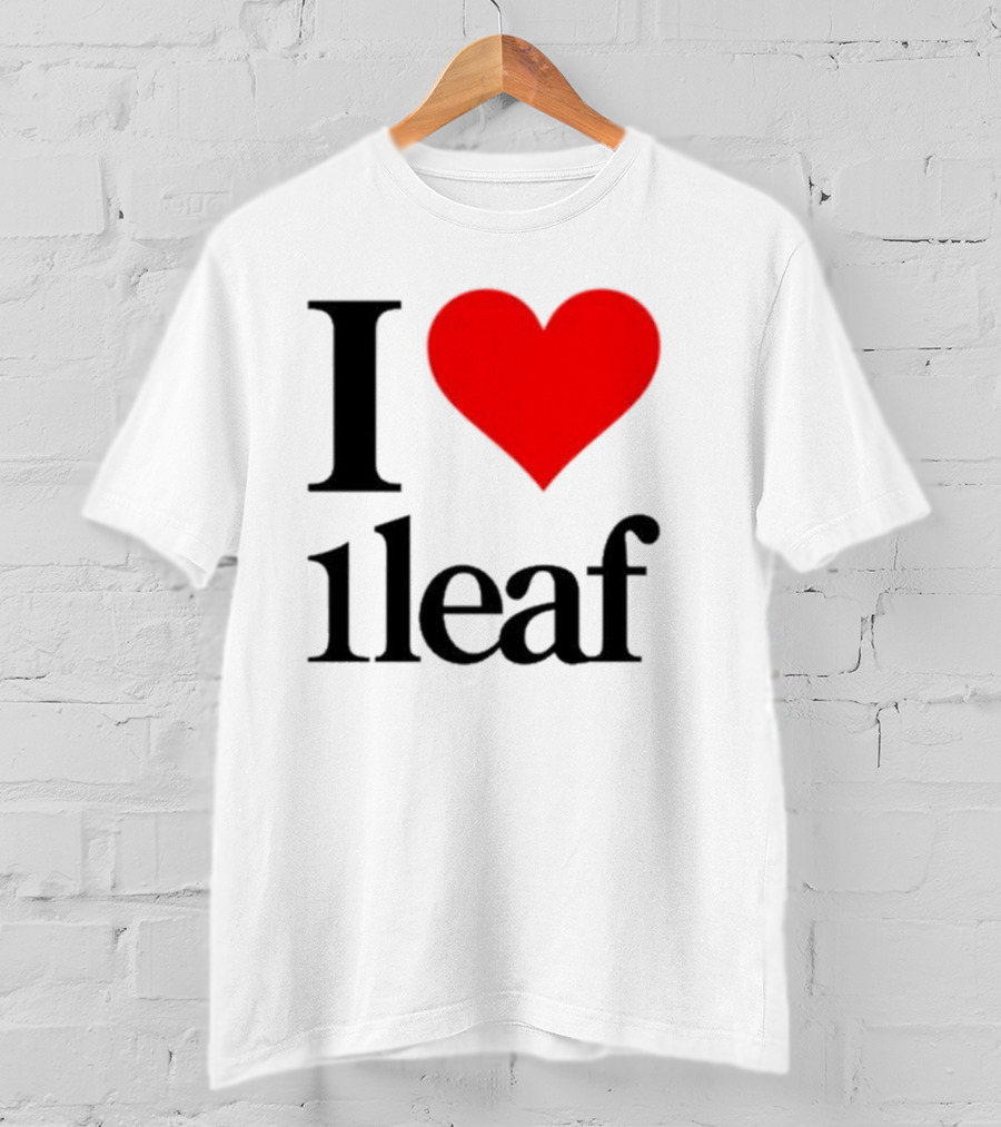 I Heart 1Leaf Bold Red Love Statement T-Shirt
