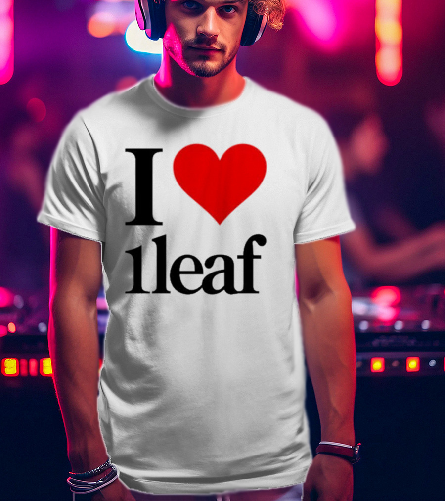 I Heart 1Leaf Bold Red Love Statement T-Shirt