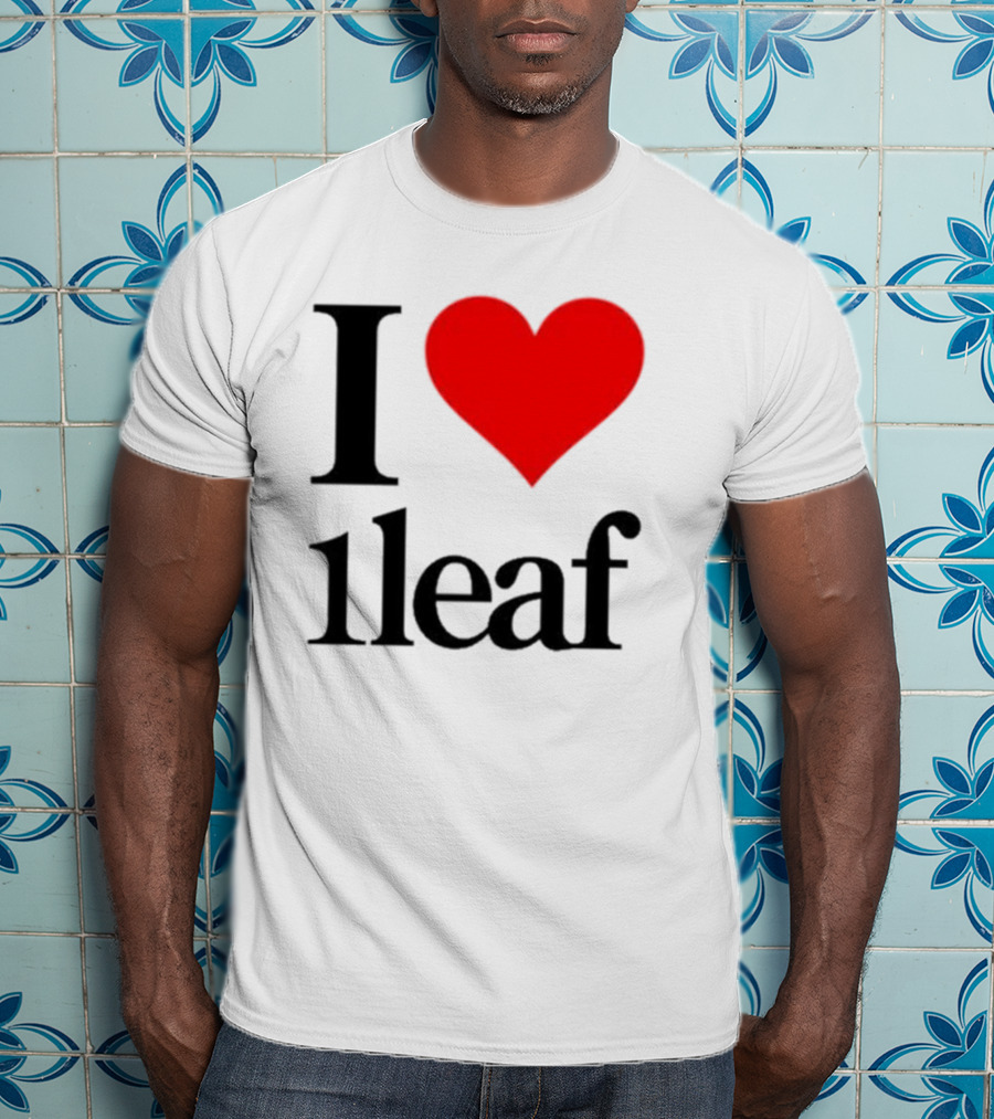 I Heart 1Leaf Bold Red Love Statement T-Shirt