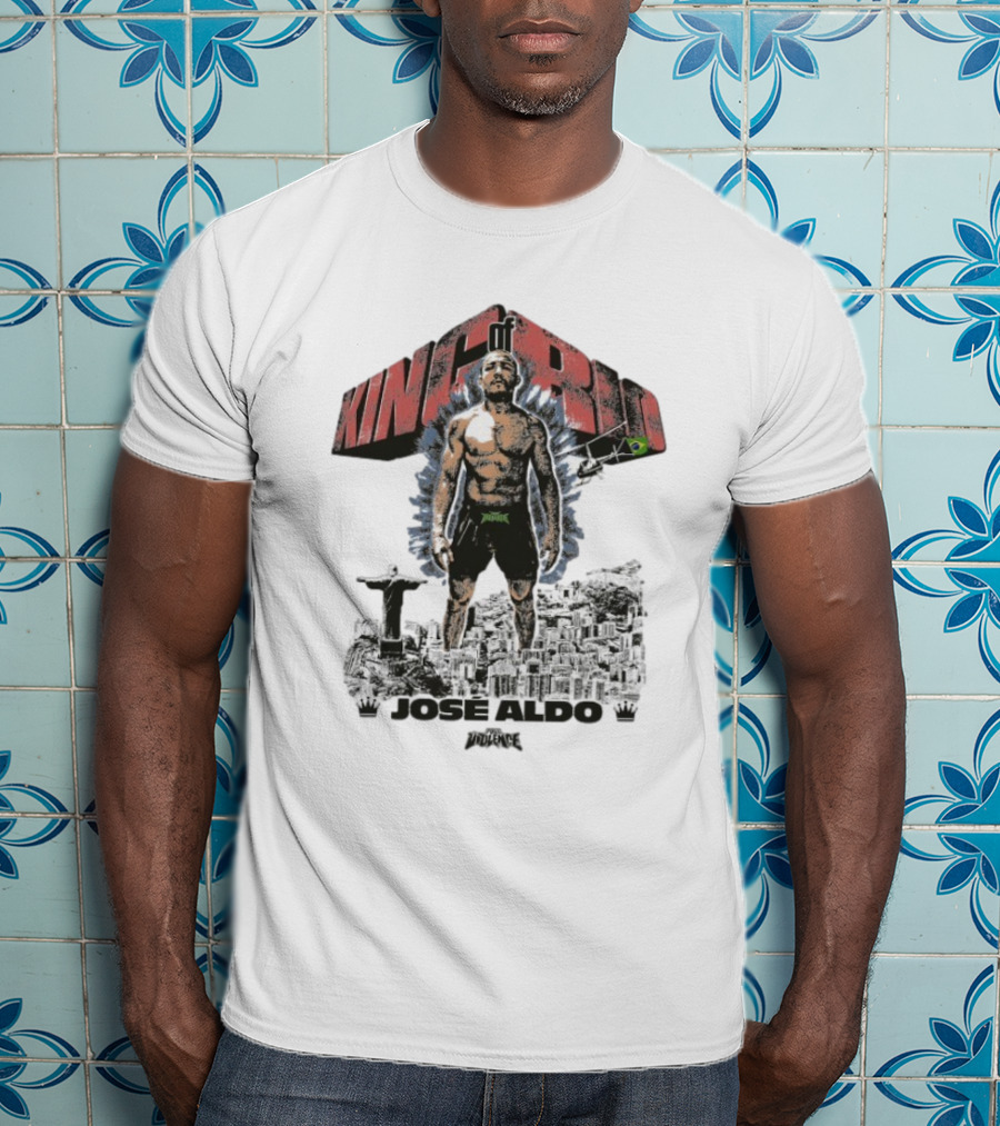 Jose Aldo King Of Rio Full Violence Fighter Statue Cityscape T-Shirt