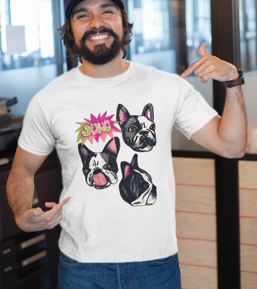 Kel Lauren Remi Wolf Juno Dog Faces Colorful Design T-Shirt