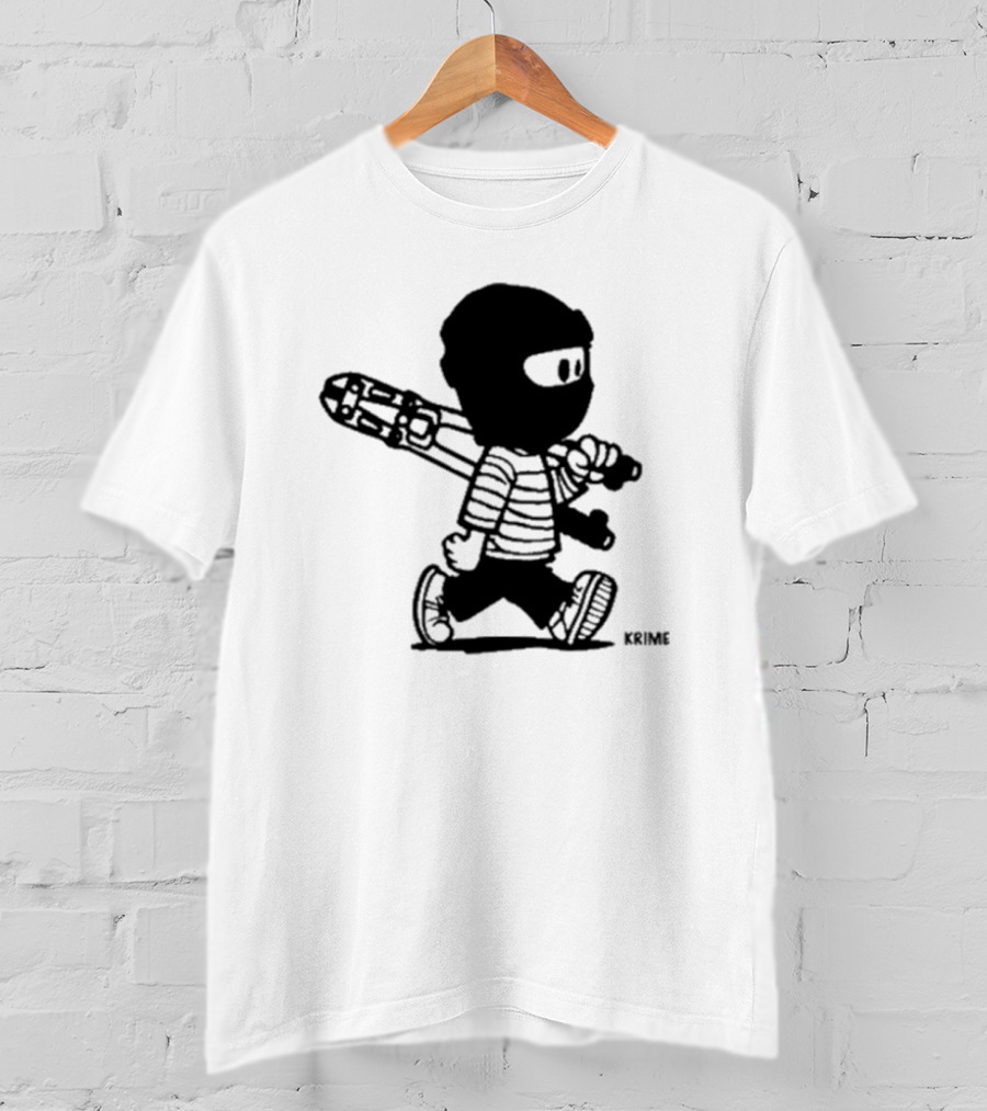 Krime Calvin Graffiti Comic Style Mischief Artwork T-Shirt