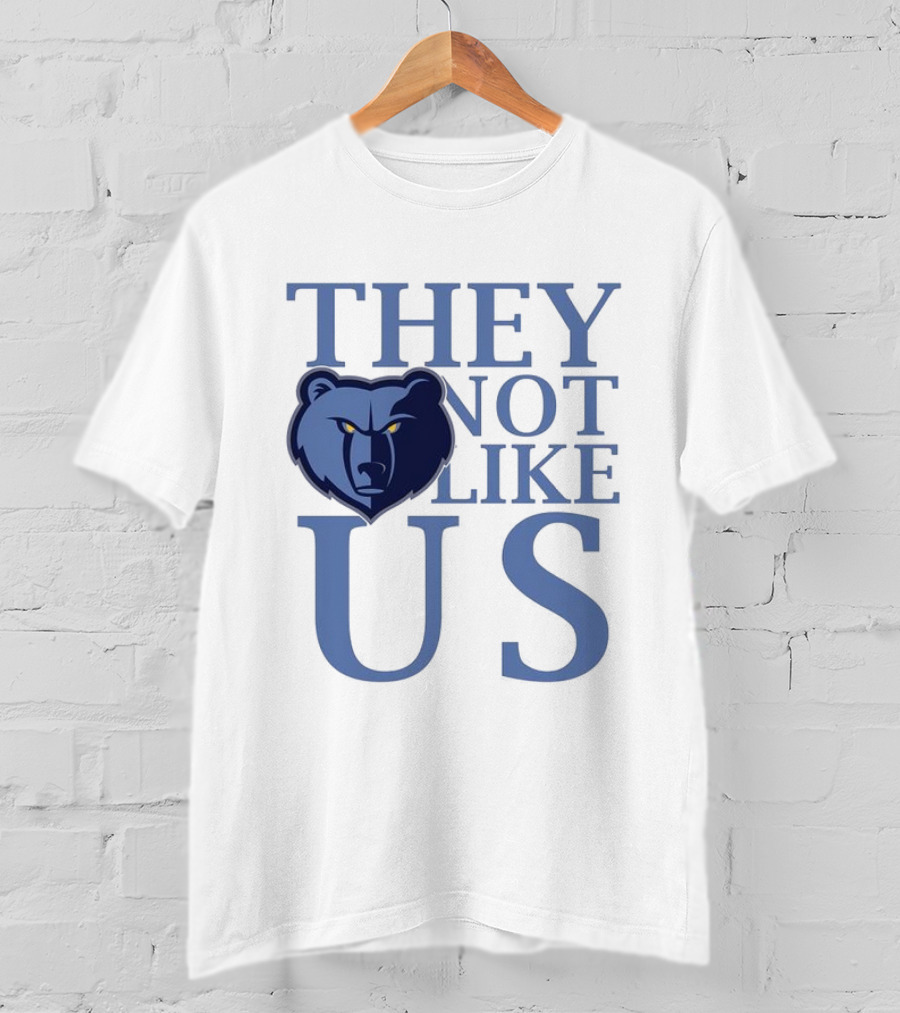 Memphis Grizzlies They Not Like Us Bear Head Emblem T-Shirt