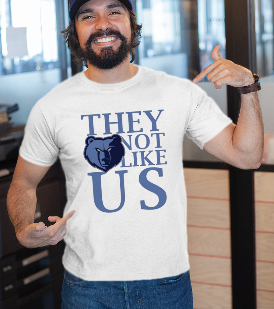 Memphis Grizzlies They Not Like Us Bear Head Emblem T-Shirt