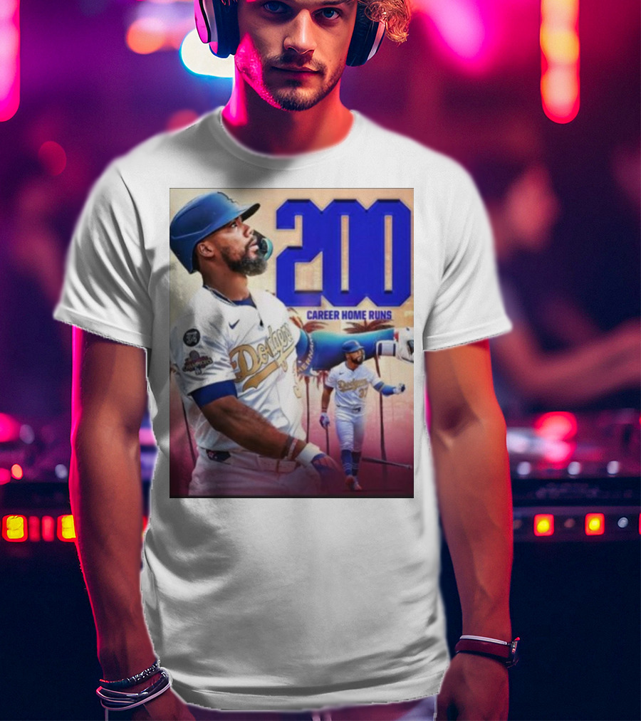 Los Angeles Dodgers Teoscar Hernandez 200 Career Home Runs Celebration T-Shirt