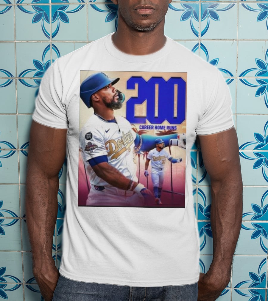 Los Angeles Dodgers Teoscar Hernandez 200 Career Home Runs Celebration T-Shirt