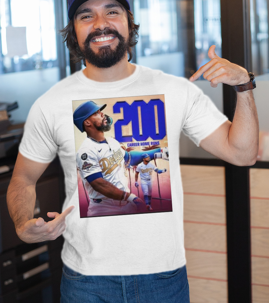 Los Angeles Dodgers Teoscar Hernandez 200 Career Home Runs Celebration T-Shirt