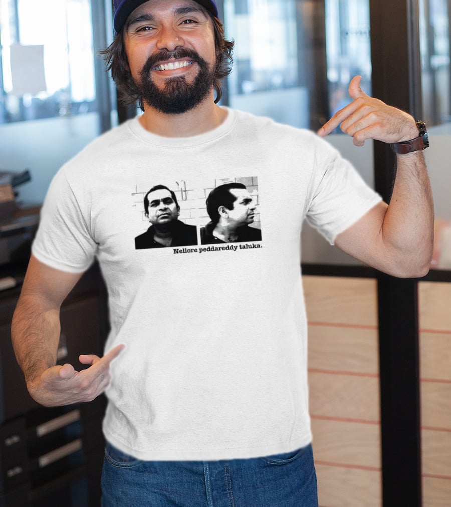 Nellore Pedda Reddy Taluka Vintage Photo Design T-Shirt