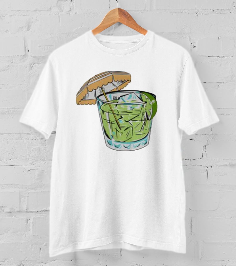Margarita 818 Tequila Tropical Drink Umbrella Lime T-Shirt