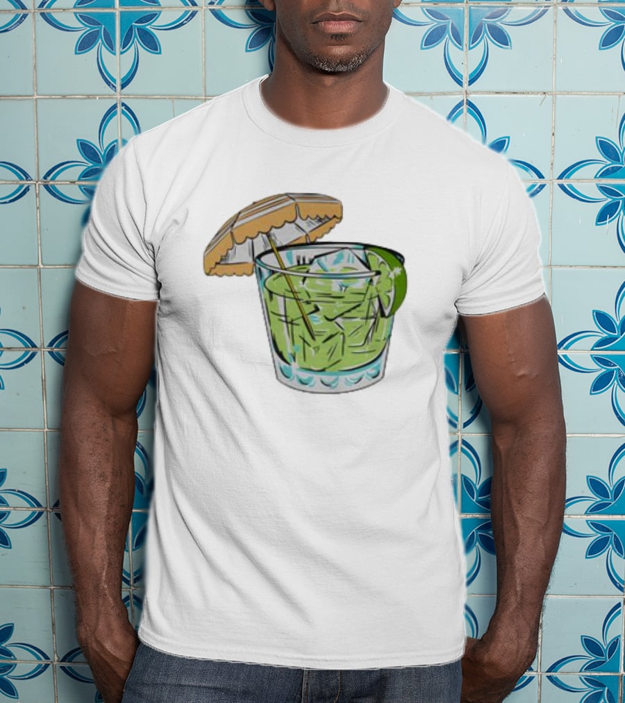 Margarita 818 Tequila Tropical Drink Umbrella Lime T-Shirt
