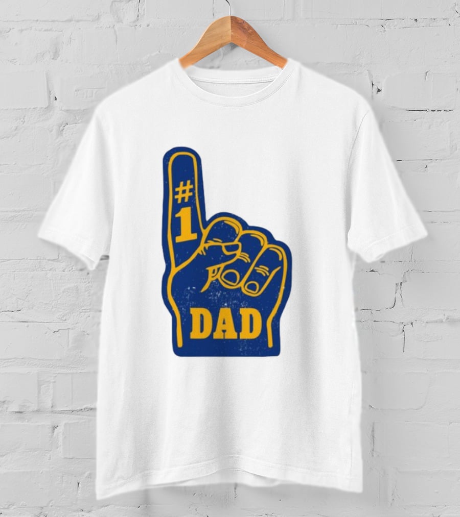 #1 Dad Foam Finger Sports Fan Tribute T-Shirt
