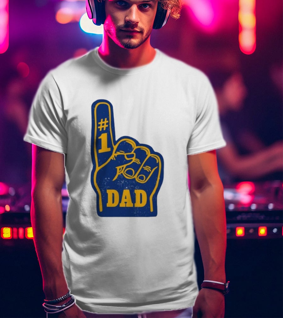 #1 Dad Foam Finger Sports Fan Tribute T-Shirt