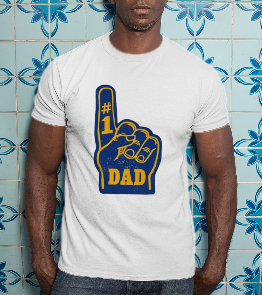 #1 Dad Foam Finger Sports Fan Tribute T-Shirt