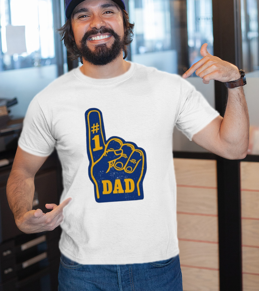 #1 Dad Foam Finger Sports Fan Tribute T-Shirt
