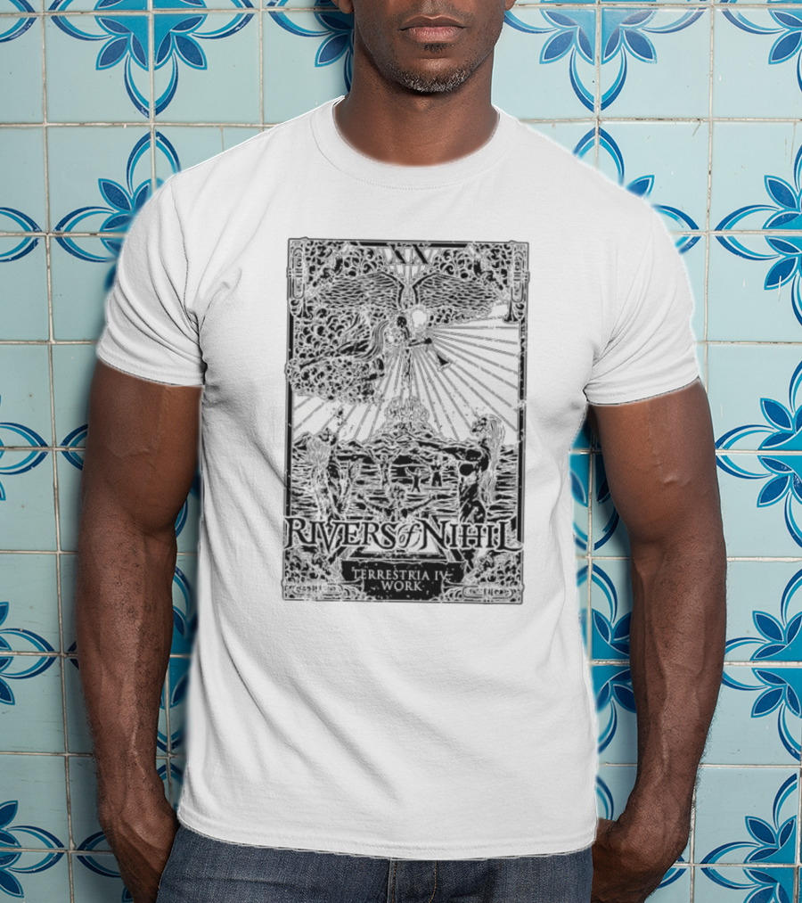 Rivers Of Nihil Terrestria IV Work Celestial Figure And Cosmic Imagery T-Shirt