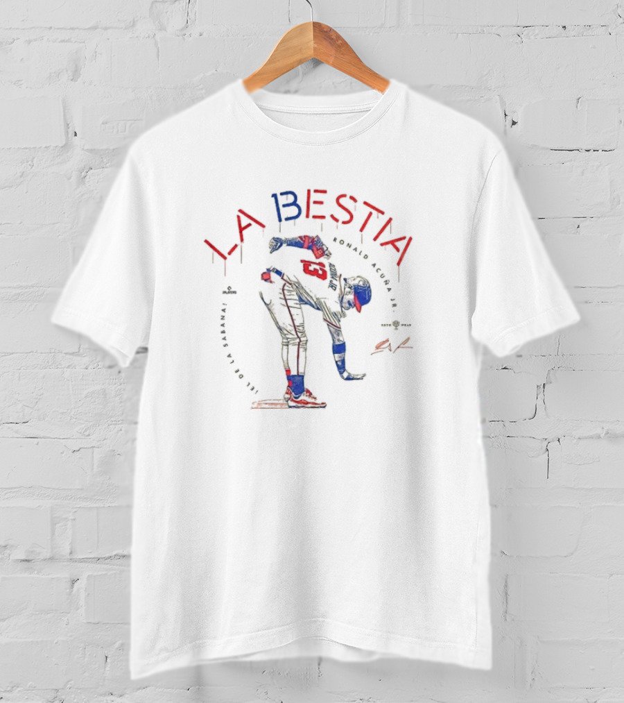 Ronald Acuna Jr La Bestia Baseball Player Dynamic Pose T-Shirt