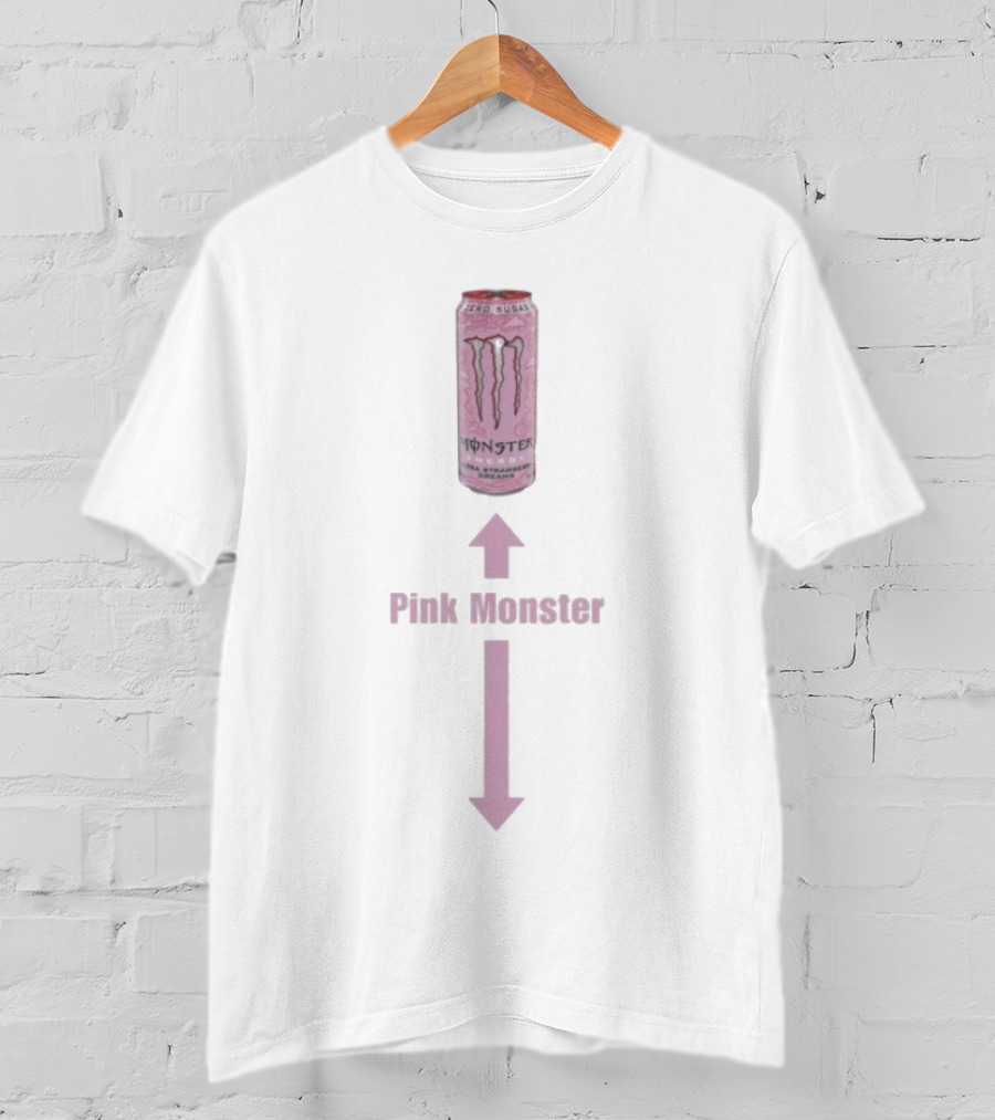 Monster Energy Zero Sugar Pink Can Vertical Alignment T-Shirt