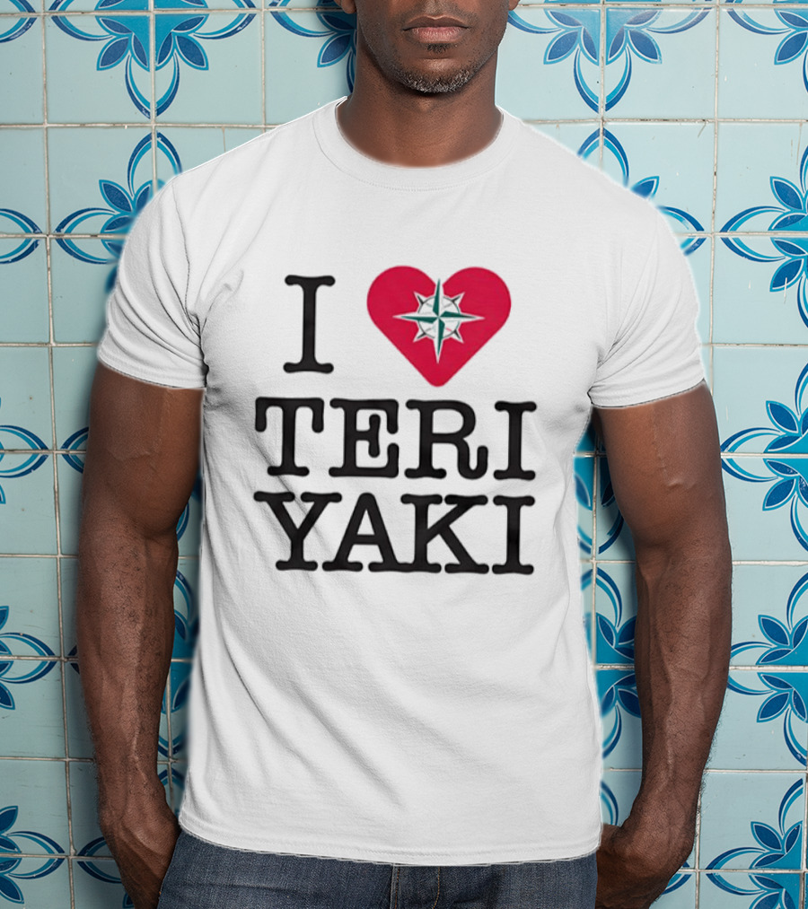 Seattle Mariners I Love Teriyaki Heart Mariners Symbol T-Shirt