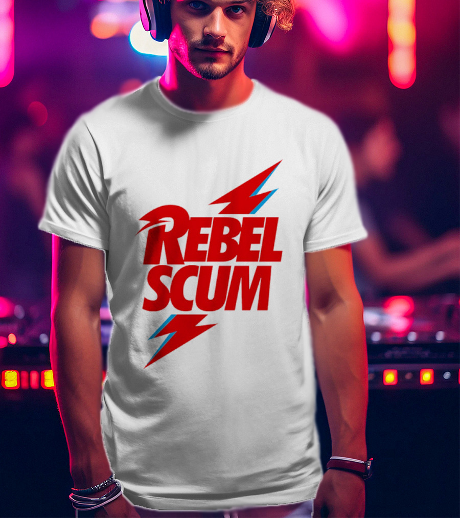 Rebel Scum Red Bold Lightning Letters T-Shirt