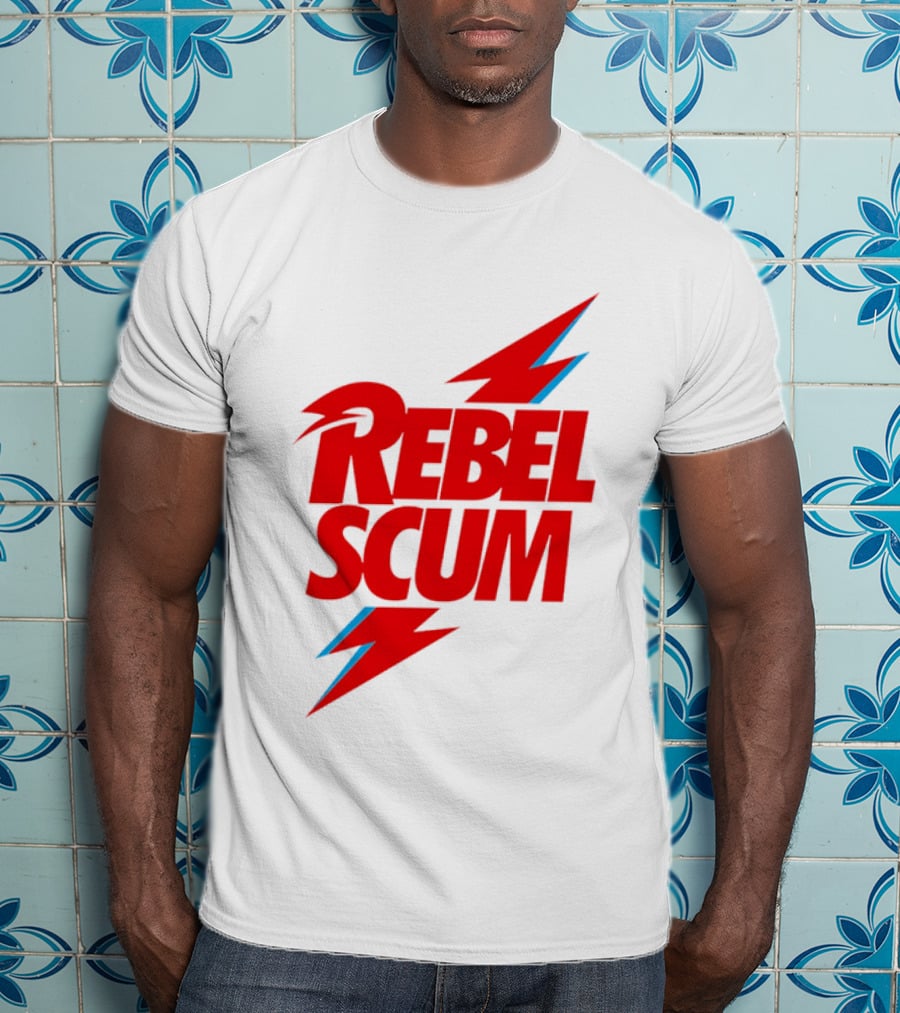 Rebel Scum Red Bold Lightning Letters T-Shirt