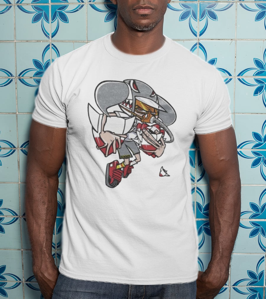 Gimme Project Shark Character With Red Sneaker And Hose T-Shirt