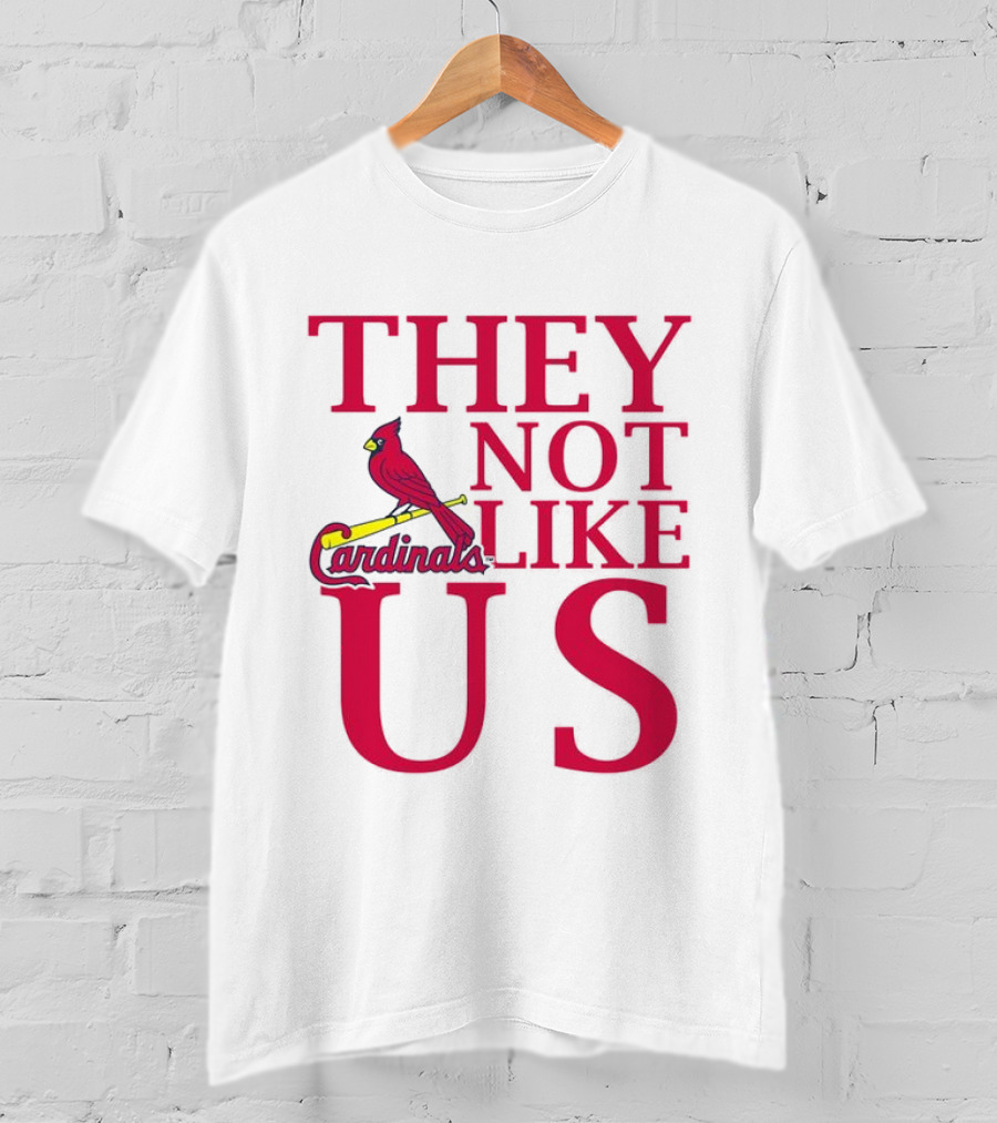 St. Louis Cardinals They Not Like Us Bird On Bat T-Shirt