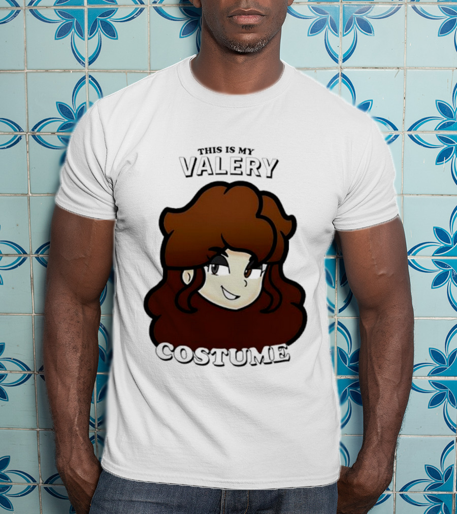 This Is My Valery Costume Cartoon Character Face T-Shirt