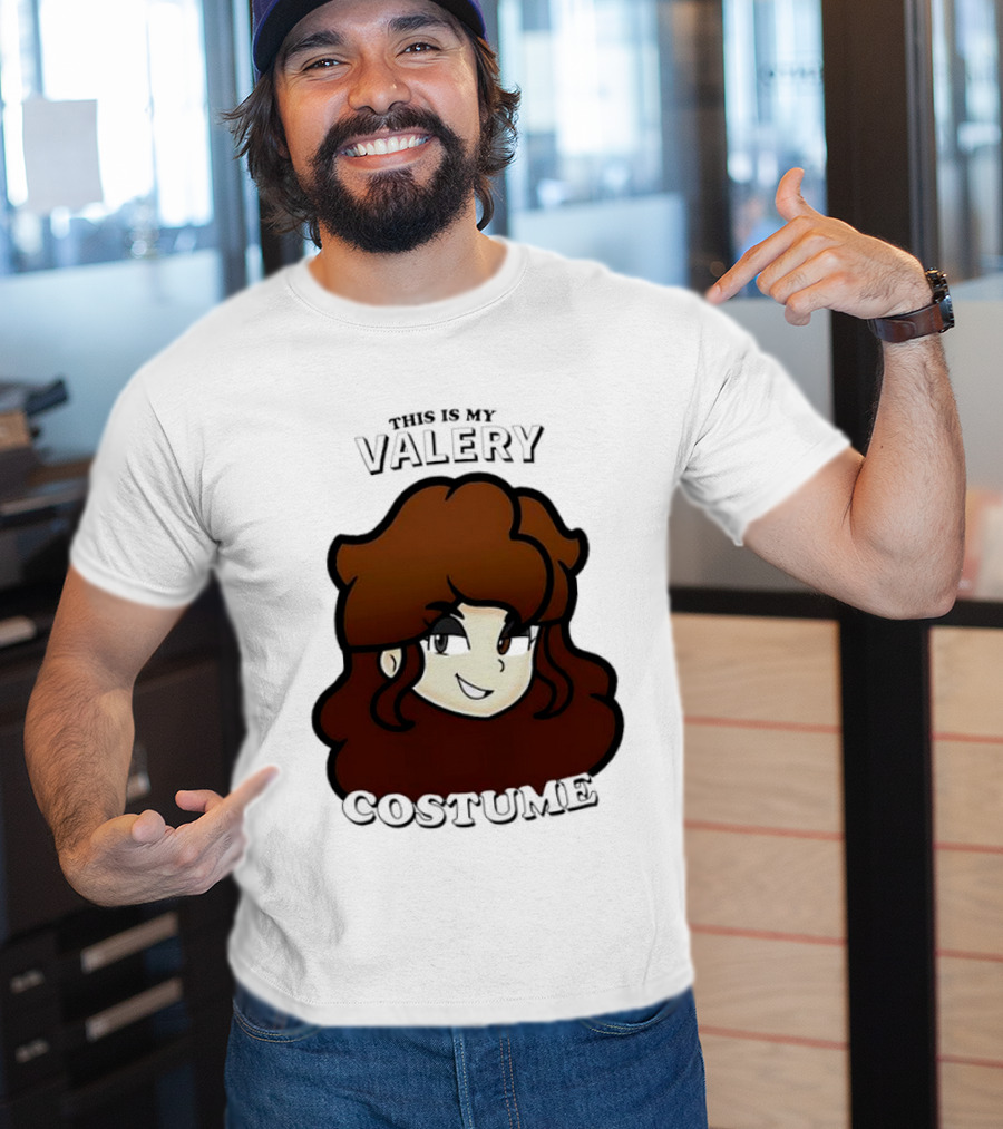 This Is My Valery Costume Cartoon Character Face T-Shirt