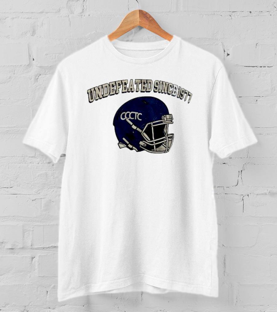 Undefeated Since 1977 CCCTC Football Helmet T-Shirt