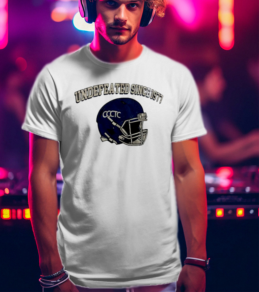 Undefeated Since 1977 CCCTC Football Helmet T-Shirt