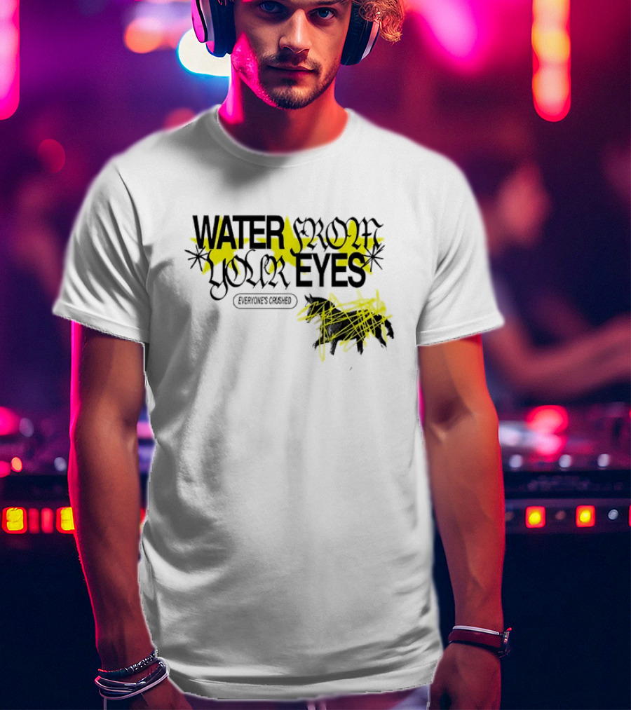Water From Your Eyes Everyone’s Crushed Distorted Yellow Stars And Scribbles T-Shirt