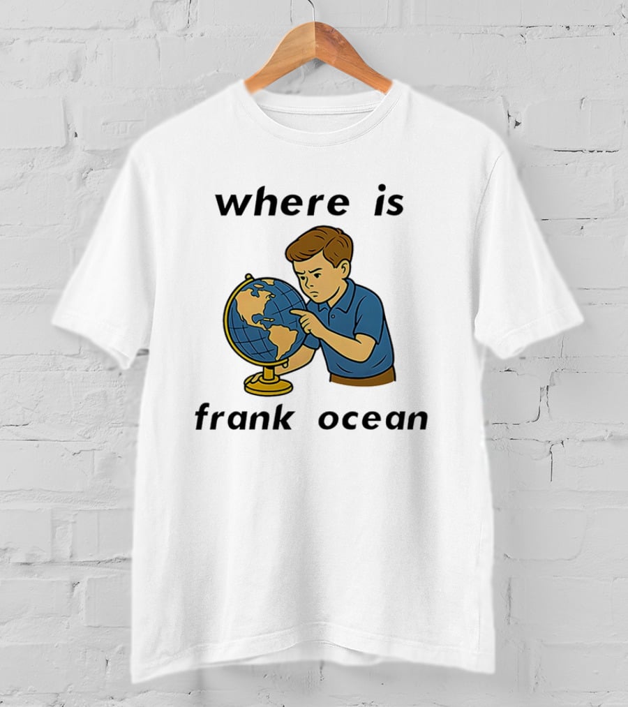 Where Is Frank Ocean Curious Boy With Globe T-Shirt