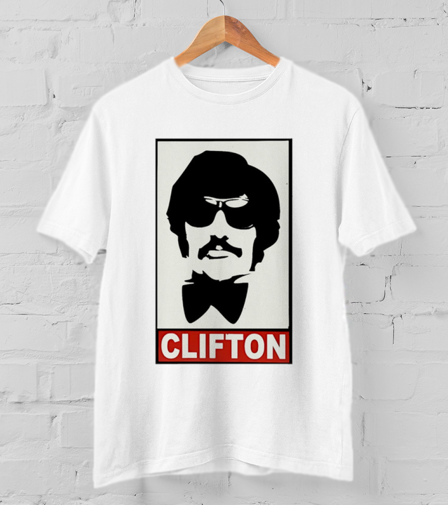 CLIFTON Sunglasses Moustache Red Box Style T-Shirt