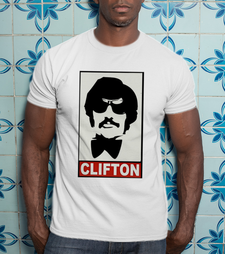 CLIFTON Sunglasses Moustache Red Box Style T-Shirt