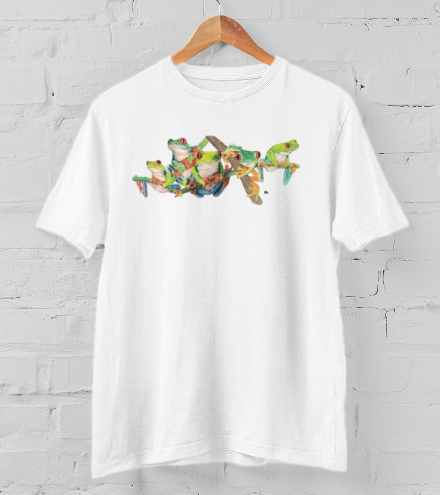 Tree Frogs Colorful Vibrant Multicolored Frogs T-Shirt