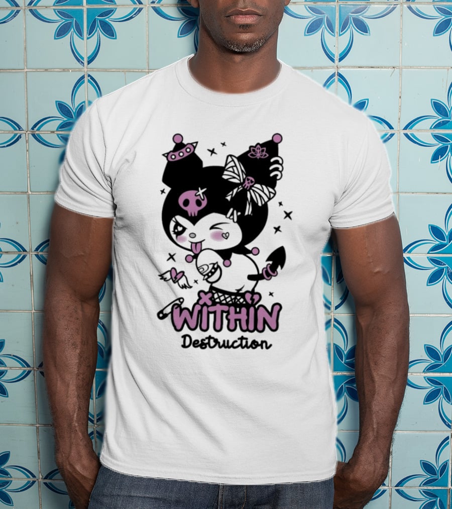Within Destruction Devil Kitty Kuromi Skull And Bow Elements T-Shirt