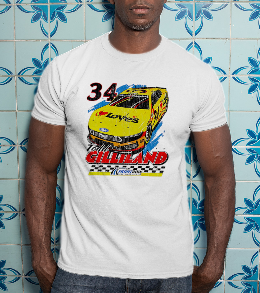 Todd Gilliland No. 34 Loves Ford Front Row Motorsports Racing T-Shirt
