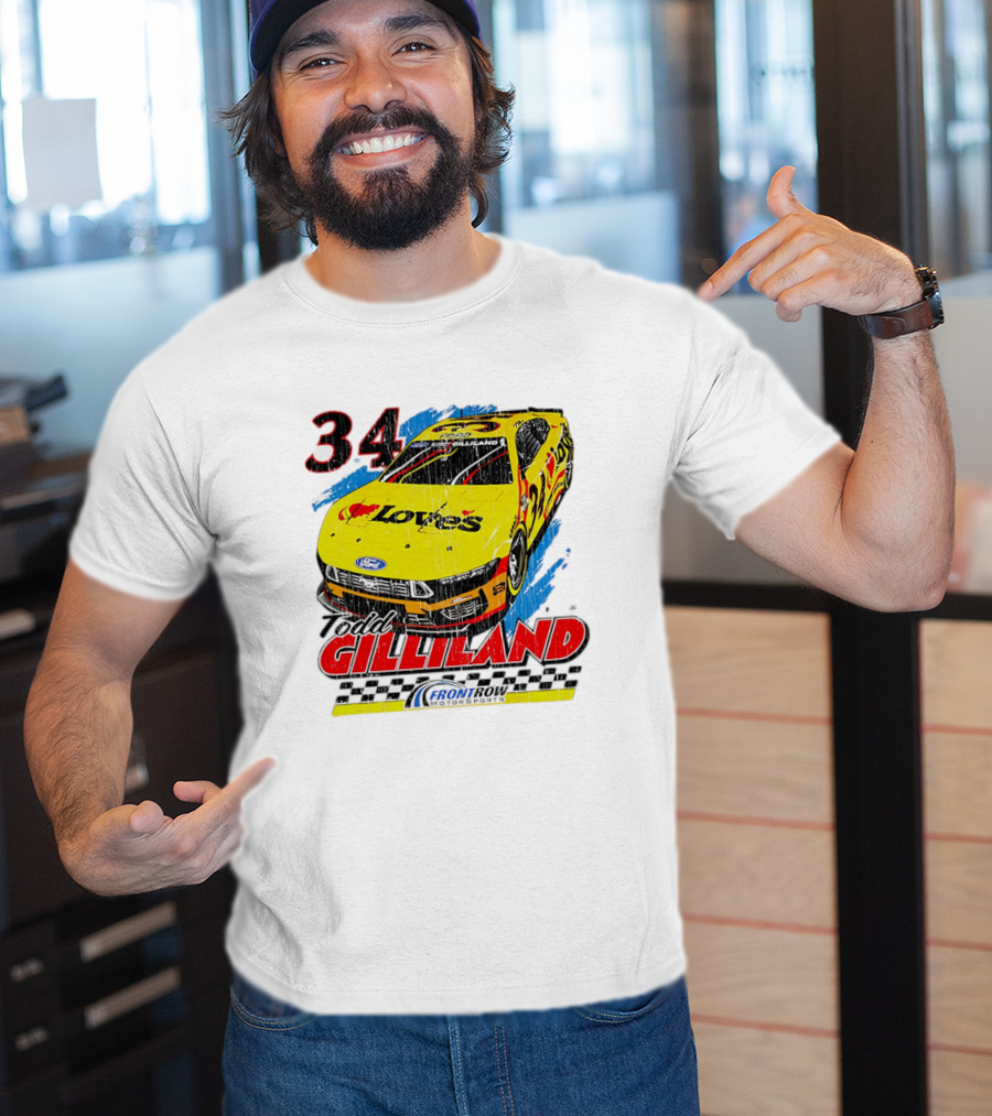 Todd Gilliland No. 34 Loves Ford Front Row Motorsports Racing T-Shirt