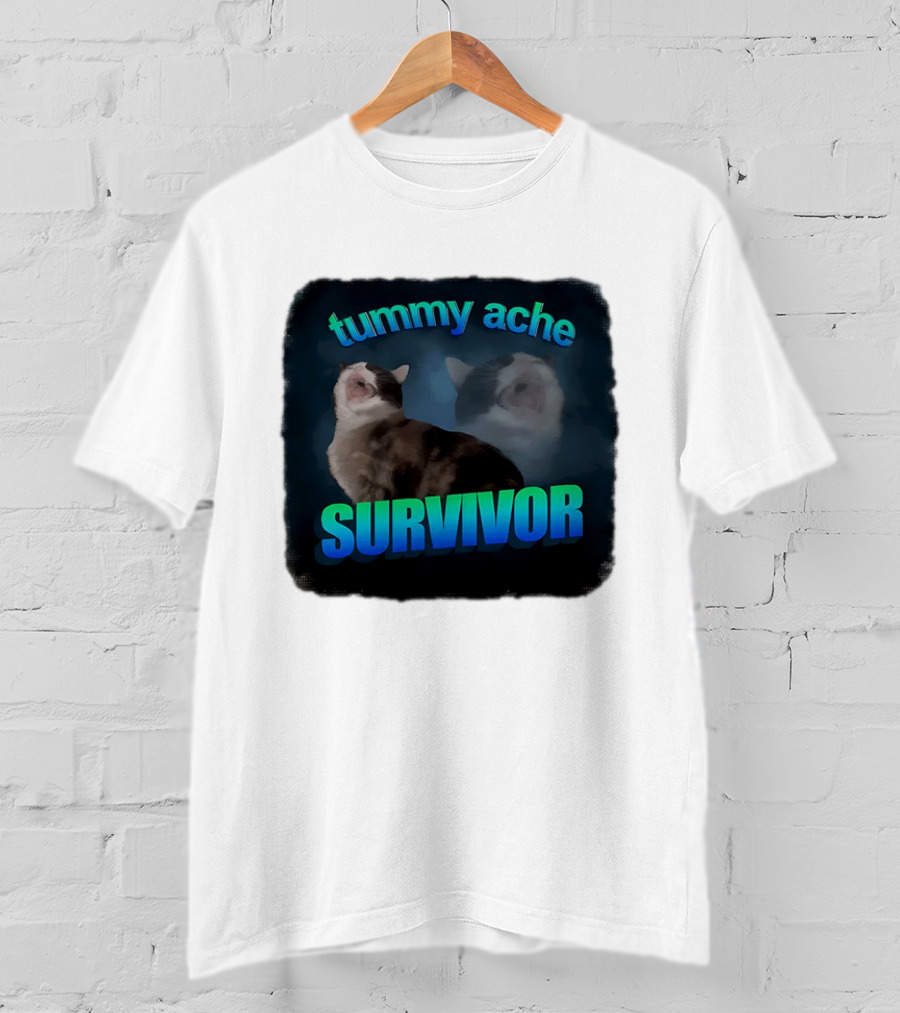 Tummy Ache Survivor Cat T-Shirt