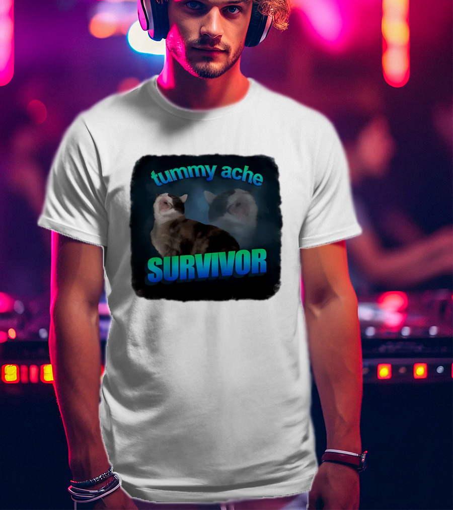 Tummy Ache Survivor Cat T-Shirt