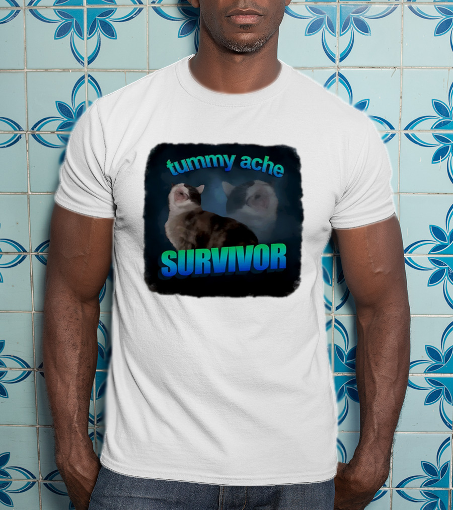 Tummy Ache Survivor Cat T-Shirt